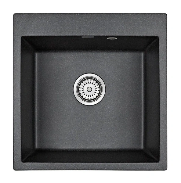 Мойка для кухни Paulmark Praktisch 51 см черная PM105152-BL (детальная фотография)