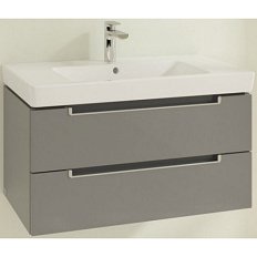 Тумба под раковину подвесная Villeroy & Boch Subway 2.0 80 см серый камень Stone Grey