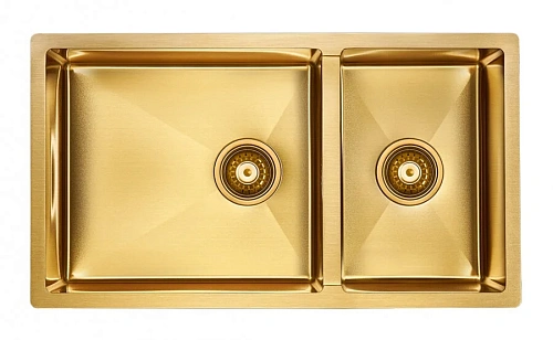 Мойка для кухни Paulmark Axel 78 см брашированное золото - фото 3