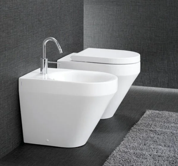 Унитаз приставной Hatria Daytime 35х55 см YXV701 (детальная фотография), с бачком, со скрытым бачком