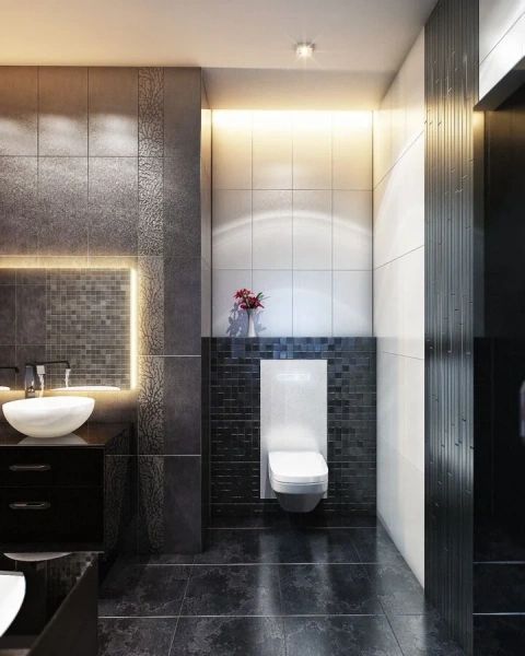 Верхняя стеклянная панель с механическим блоком управления, цвет белый, цвет клавиш хром, Tece TECElux 9650001 (детальная фотография), по запросу