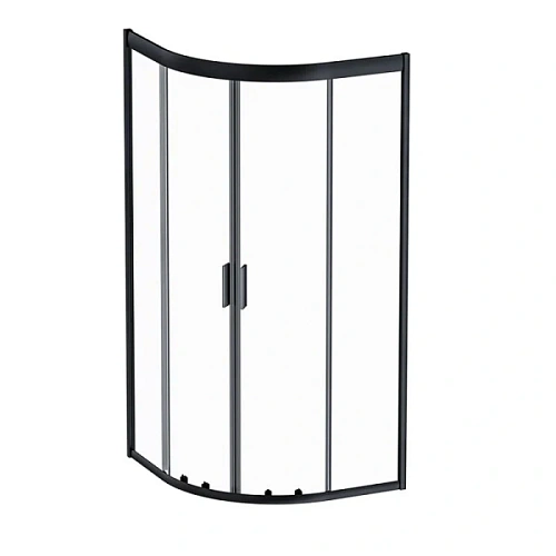 Душевой уголок Am.Pm Gem 90х90 см профиль черный матовый - фото 1