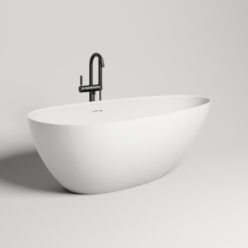 Ванна из искусственного камня Salini Paola In 160x77 см покраска снаружи по RAL 101611SMRH (детальная фотография), современныe, hi-tech