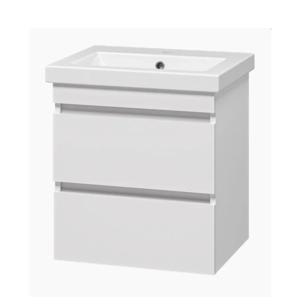 Тумба под раковину подвесная Misty Енисей 46 см белая Э-Ени01050-012По2Я (детальная фотография), подвесная, пристенная