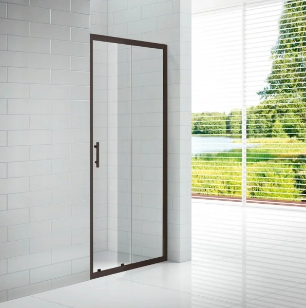 Душевая дверь в нишу Cezares Eco 120 см профиль черный ECO-O-BF-1-120-C-NERO (детальная фотография)