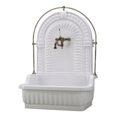 Раковина напольная Migliore Olivia белый/бронза