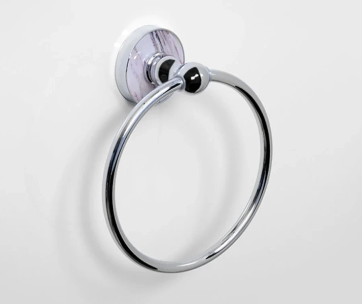 Полотенцедержатель WasserKRAFT Aland хром/горный мрамор K-8560 (детальная фотография), комбинированные