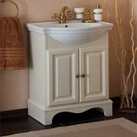 Тумба под раковину, цвет слоновая кость матовый, фурнитура бронза, La Beaute Michel