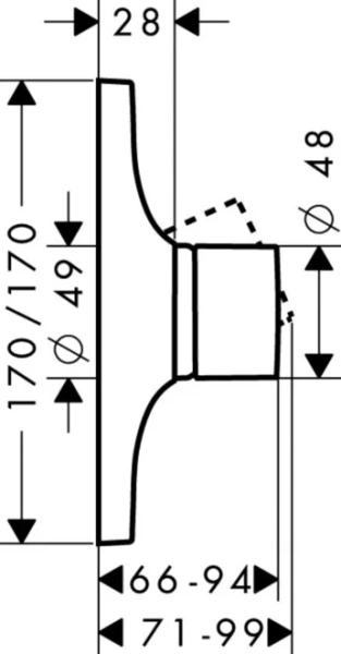 Смеситель для душа Axor Massaud 18655000 (детальная фотография), для душа