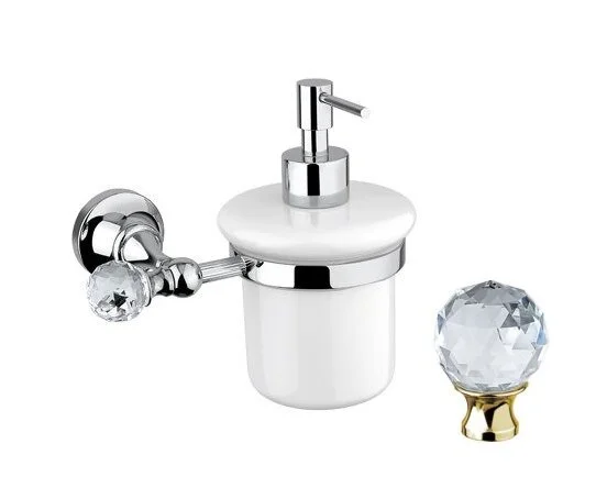 Дозатор для мыла Cezares Olimp хром с кристаллом Swarovski OLIMP-SOI-01-Sw (детальная фотография), нет в наличии