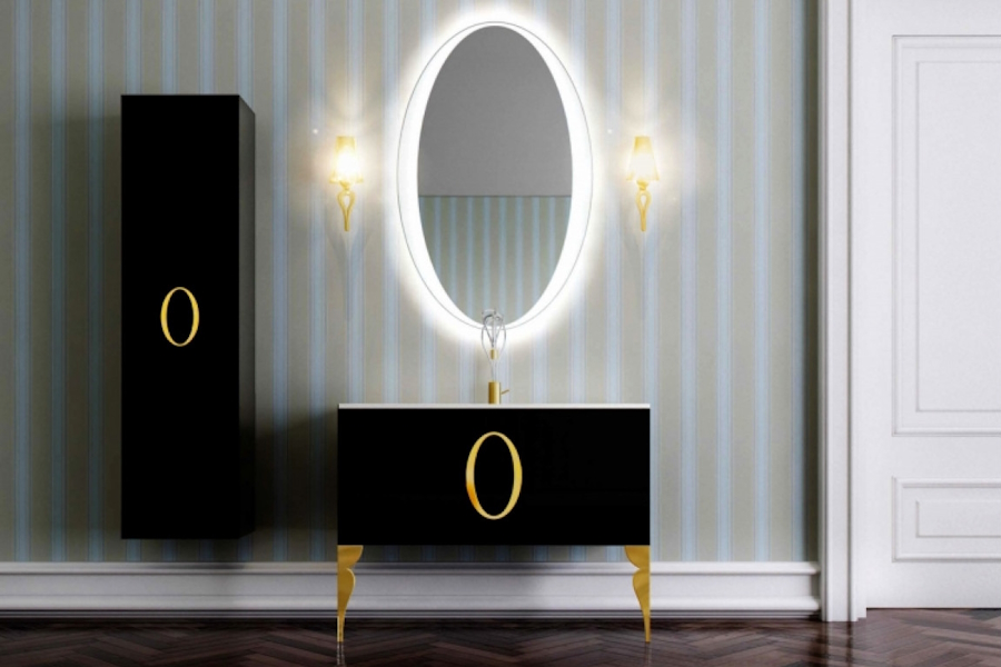 Мебель для ванной La Beaute KANTAL 100 (детальная фотография), окрашенные