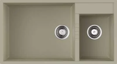 Мойка для кухни Omoikiri Tedori 86-2-LB-BE 86 см ваниль 4993933 (детальная фотография)