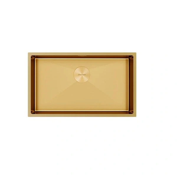Мойка для кухни Paulmark Next 74 см брашированное золото PM217444-BG (детальная фотография)
