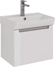 Тумба под раковину подвесная Lemark Buno Mini 50 см белый глянец
