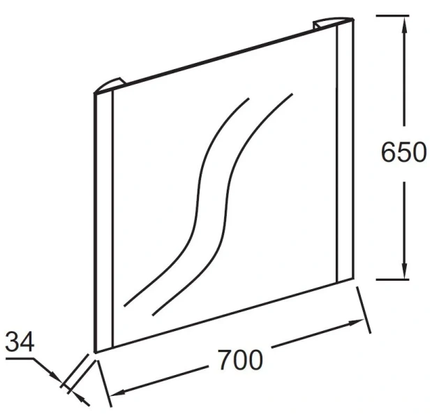 Зеркало с подсветкой Jacob Delafon Replique 70 см прямоугольное EB1471-NF (детальная фотография), нет в наличии