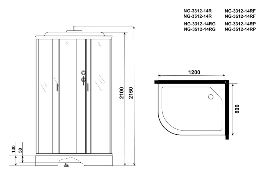 Схема (детальная фотография), c низким поддоном