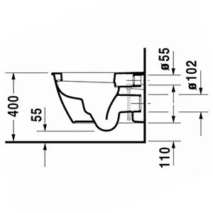 Унитаз подвесной Duravit Darling New 2545090000 (детальная фотография), подвесные, встраиваемые