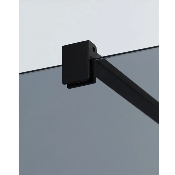 Душевая перегородка Cezares Liberta 100 см стекло графит, профиль черный LIBERTA-L-2-100-120-GR-NERO (детальная фотография), тонированные