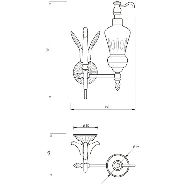 Раковина Ceramalux NC 59 см белая 262-20 (детальная фотография), современные, hi-tech, декорированные