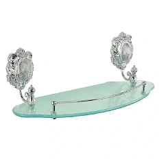 Полочка для ванной Migliore Cleopatra 166 с матовым стеклом