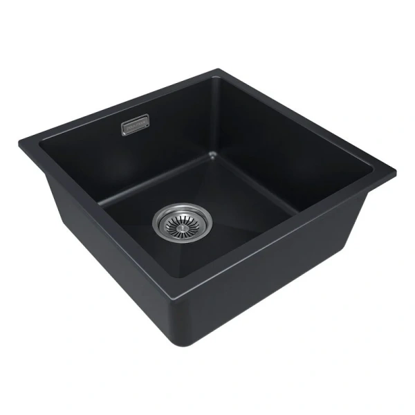 Мойка для кухни Paulmark Lumi 45 см антрацит LU45-AN (детальная фотография), из искусственного гранита