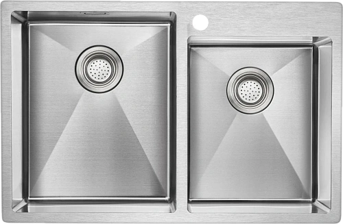 Мойка для кухни Paulmark Berman 78 см нержавеющая сталь - фото 1