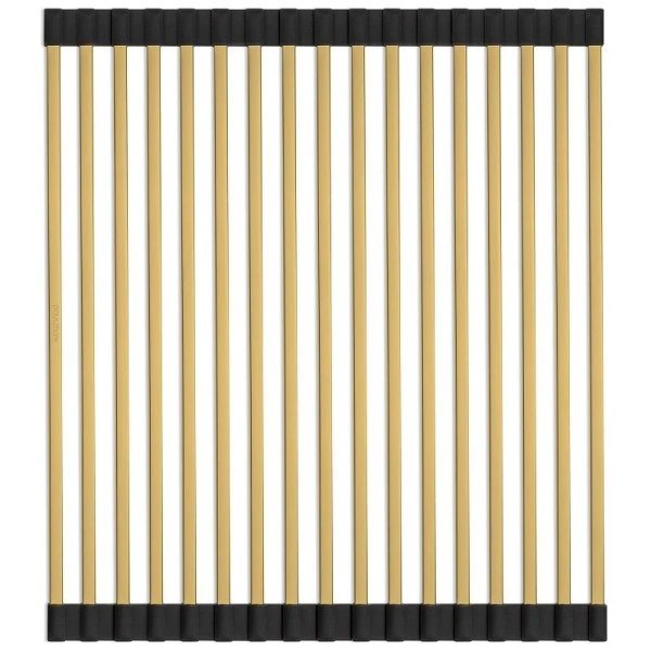 Ролл-мат для кухонных моек Paulmark 37.5 см брашированное золото R375-BG (детальная фотография)