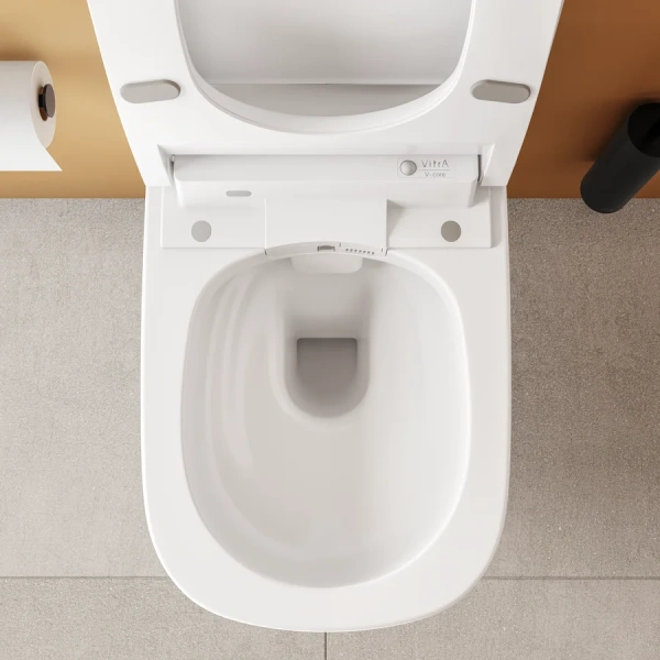 Унитаз интеллектуальный подвесной VitrA V-Care Basic 5674B003-6193 (детальная фотография), подвесные, встраиваемые