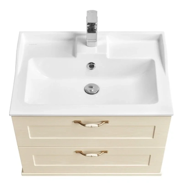 Тумба под раковину подвесная Акватон Леон 65 см дуб бежевый 1A187001LBPR0 (детальная фотография), в наличии