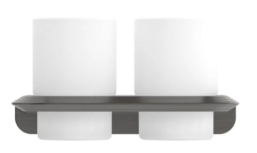 Стакан для ванной Cezares Liner оружейная сталь LINER-TUMDS-GM (детальная фотография), белые, комбинированные, другие