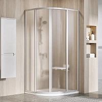 Полукруглый душевой уголок, профиль сатин, стекло грейп, Ravak Supernova SKCP4-90 31170U00ZG