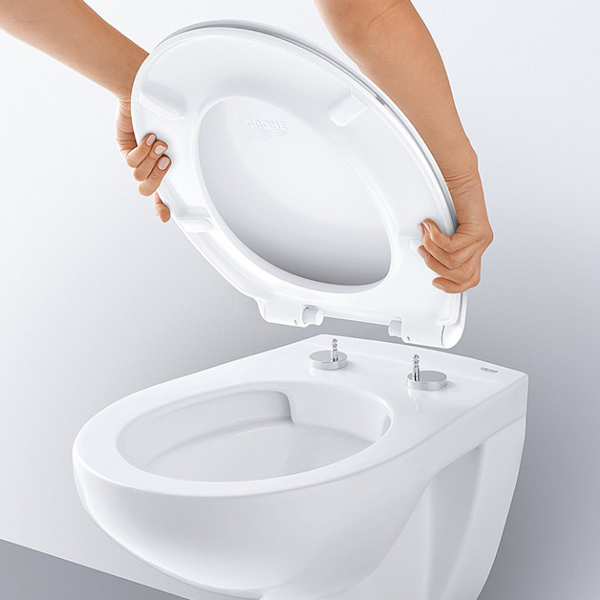 Крышка-сидение с микролифтом Grohe Euro Ceramic дюропласт 39458000 (детальная фотография), с микролифтом