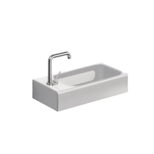 Раковина Kerasan Cento 353701 45 см белая (детальная фотография), современные, hi-tech