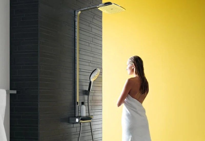 Душевая система Hansgrohe Raindance Select 27113000  хром  (детальная фотография), с изливом