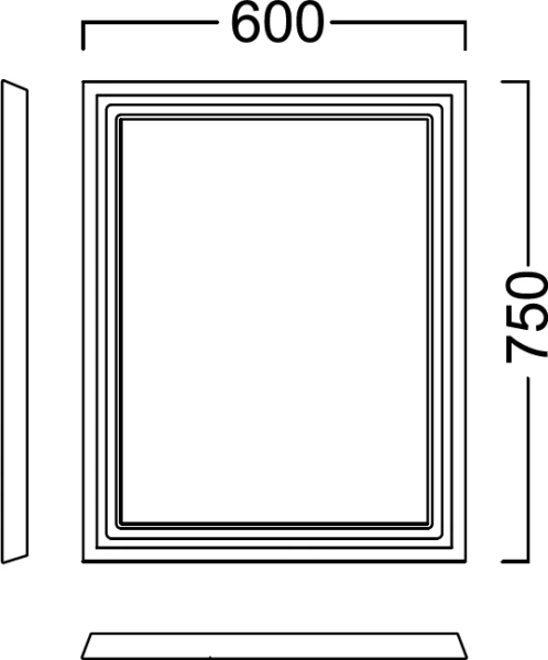 Зеркало с подсветкой Kerama Marazzi Pompei 60 см белое глянцевое PO.mi.60\WHT (детальная фотография), полотно