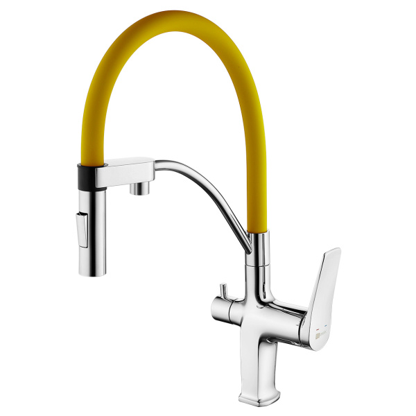 Смеситель для питьевой воды Lemark Comfort хром/желтый LM3074C-Yellow (детальная фотография)
