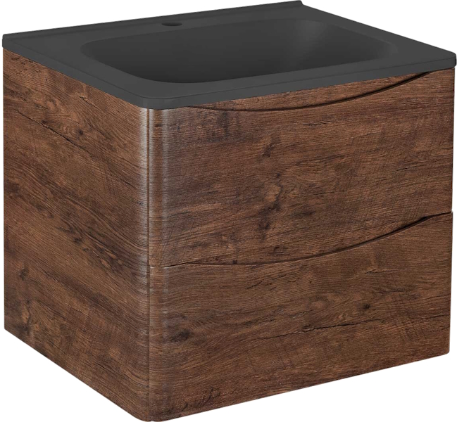 Тумба под раковину подвесная Vincea Paola 58,9 см R.Wood VMC-2P600RW (детальная фотография), светло-коричневая