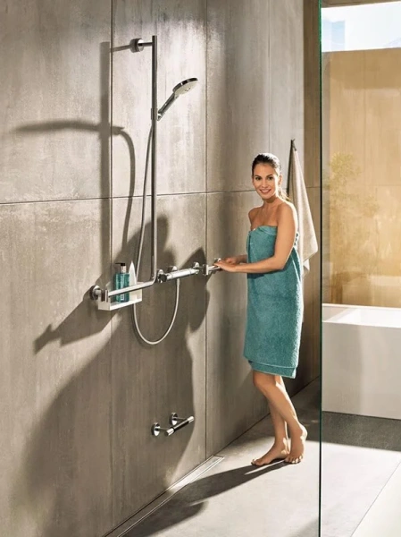 Душевой гарнитур Hansgrohe Raindance Select S 2632 со съемной полочкой (детальная фотография), душевые гарнитуры index_1