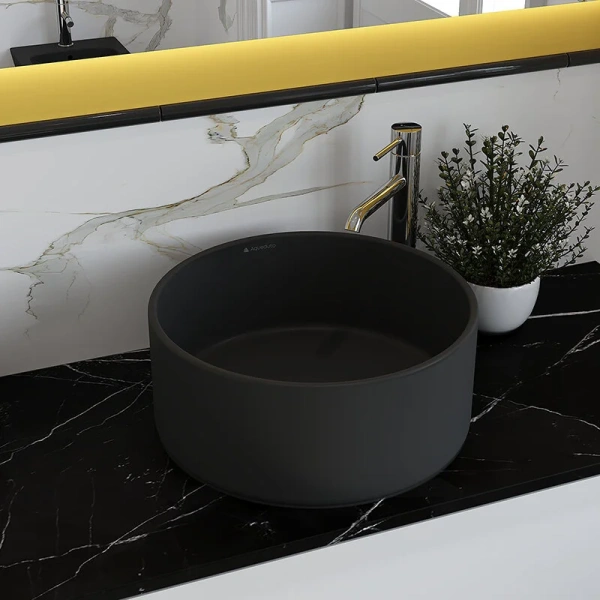 Раковина Aqueduto ESPIRAL 40 см черная матовая ESP0140 (детальная фотография), 40 см