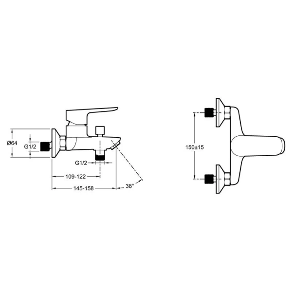 Душевой комплект Jacob Delafon Oscar черный матовый E29845RU-BL (детальная фотография), комплекты