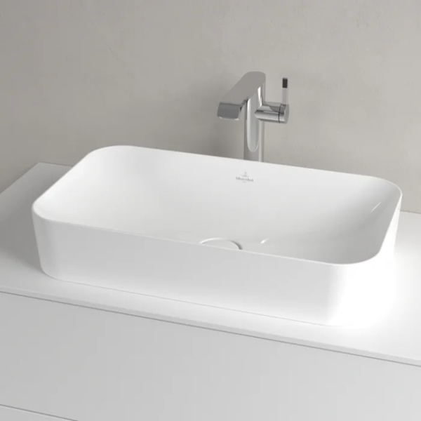 Раковина Villeroy & Boch Finion 60 см накладная 414361R1 (детальная фотография), в форме чаши, полукруглая
