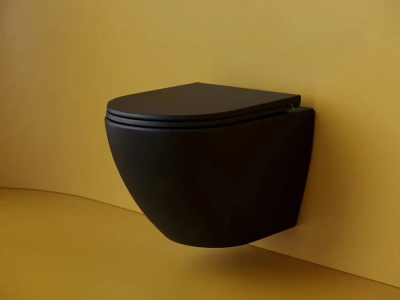 Унитаз подвесной Ceramica Nova Metropol черный CN4002TMB (детальная фотография), подвесные, встраиваемые