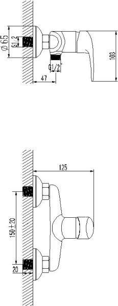 Смеситель для душа Lemark Pramen LM3303C (детальная фотография), для душа