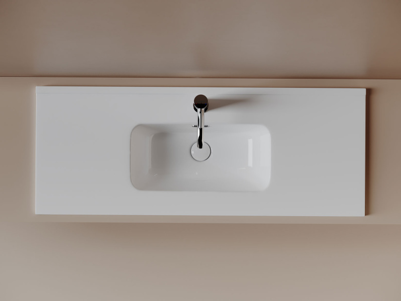 Раковина Ceramicanova Compact 101 см белая CN7027 (детальная фотография), встраиваемые (в столешницу)