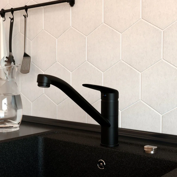 Смеситель для кухни IDDIS Male черный матовый MALBL00i05 (детальная фотография), для кухни