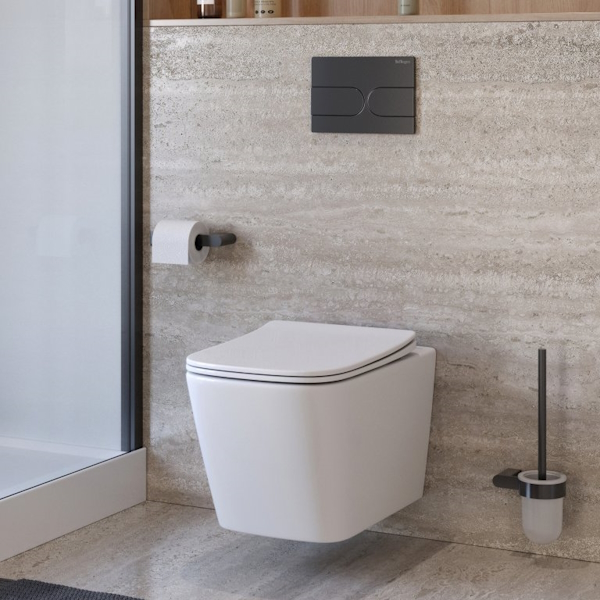 Унитаз подвесной BelBagno Kraft безободковый BB7106CH-TOR/SC (детальная фотография), недорогие, безободковые, сиденье с микролифтом , с антивсплеском