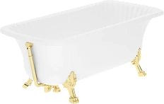 Ванна из искусственного камня Migliore Olivia 174х80 см фурнитура золото