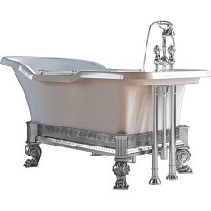 Ванна из искусственного камня Migliore Impero Affusto 180х87 см фурнитура хром