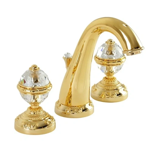 Смеситель для раковины Migliore Cristalia золото - фото 3