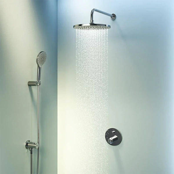 Душевой комплект Am.Pm X-Joy FP85A1RH2 нажимной смеситель (детальная фотография), хром, черные